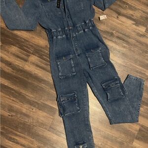 Denim Utility Jumpsuit
